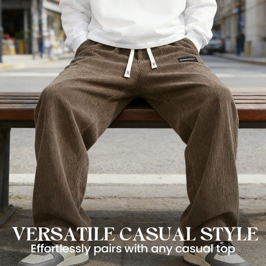 👖 60% RABATT! 🎉 Herrenhose mit Lockerer Passform, Kordelzug &amp; Taschen – Bequem, Lässig &amp; Praktisch für den Alltag 🏠