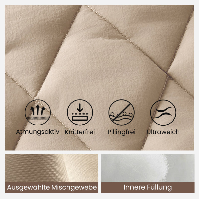 🔥Solange der Vorrat reicht 55 % Rabatt!🎉Gestrickte Patchwork-Pufferjacke für Damen
