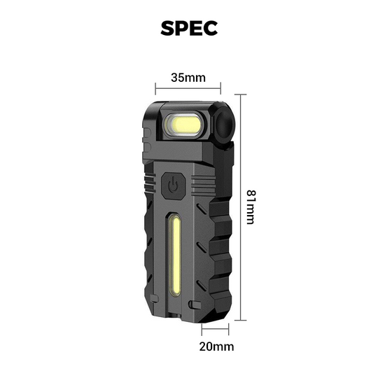 LED-Taschenlampe mit 180° schwenkbarem Kopf für die Arbeit