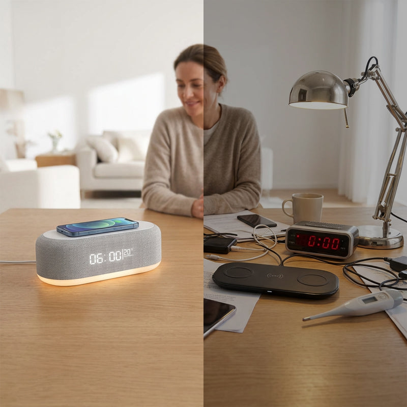 🌞Spring Awakening: 50% off!🔋6-in-1 Wireless Charging Station 25W – Clock, Alarm Clock, Bluetooth Speaker &amp; Night Light | All-in-one bedside table!