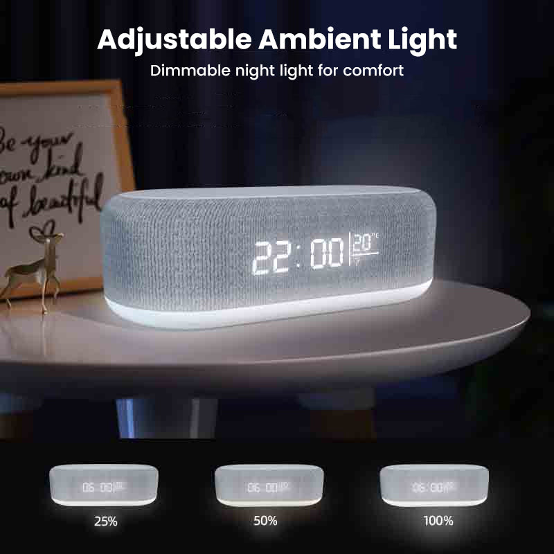 🌞Spring Awakening: 50% off!🔋6-in-1 Wireless Charging Station 25W – Clock, Alarm Clock, Bluetooth Speaker &amp; Night Light | All-in-one bedside table!