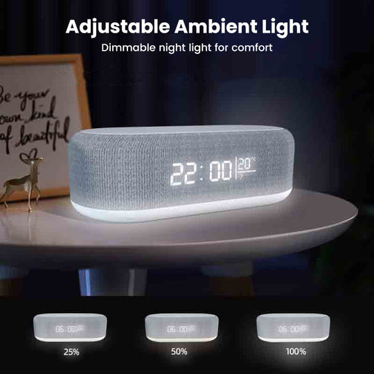 🌞Spring Awakening: 50% off!🔋6-in-1 Wireless Charging Station 25W – Clock, Alarm Clock, Bluetooth Speaker &amp; Night Light | All-in-one bedside table!