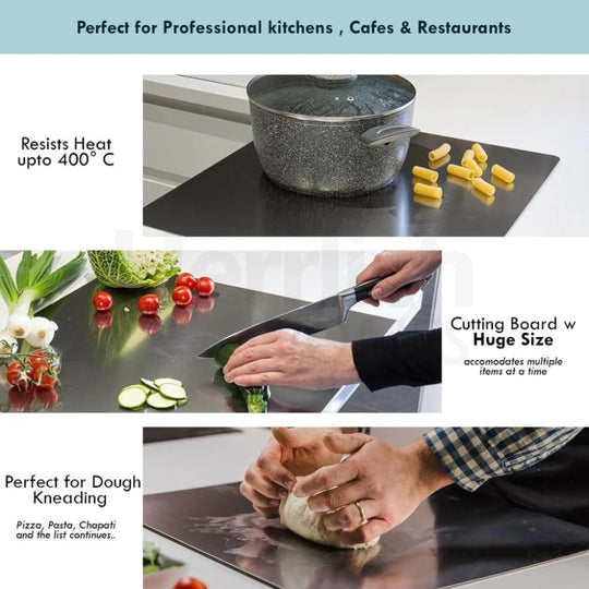 🔥LAST DAY⚡50K+ SOLD!🎁Stainless Steel Countertop Chopping Board