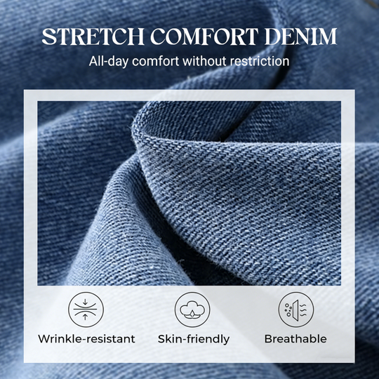 🌸 2026 Frühling/Sommer: Damen-Hochtaillierte Weitbeinjeans – Retro-Knöpfe, Seitenschlitze &amp; Stretch-Denim – Schlankmachend &amp; Trendig, S-2XL