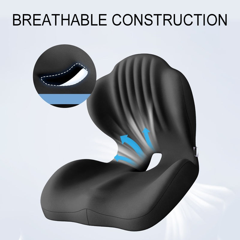 Ergonimisches Sitzkissen mit Lordosenstütze