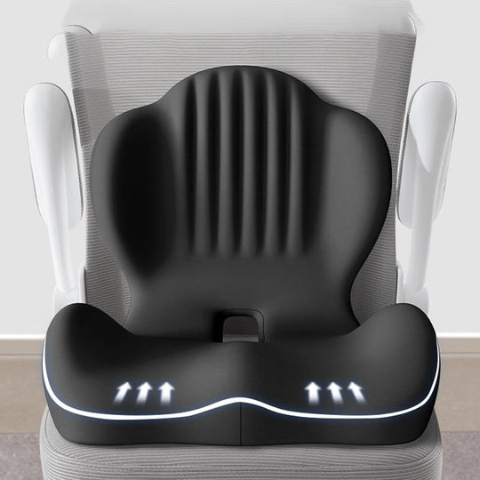 Ergonimisches Sitzkissen mit Lordosenstütze