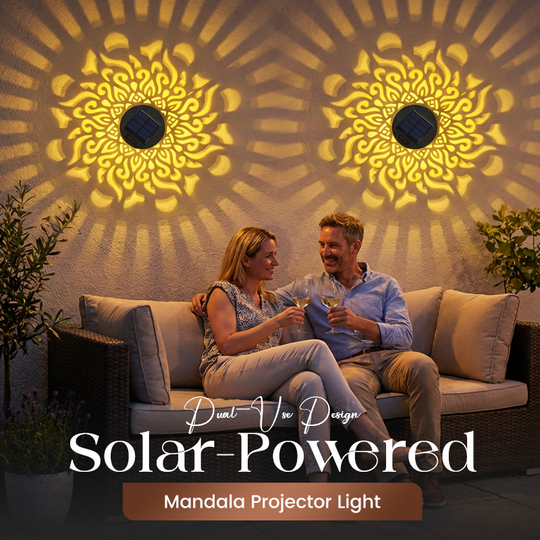 🌞 50% OFF NOW! 🌀 Solar Mandala Light – Stunning Pattern Projection, 2-in-1 Floor &amp; Wall Design &amp; IP65 Waterproof Auto On/Off 🌿