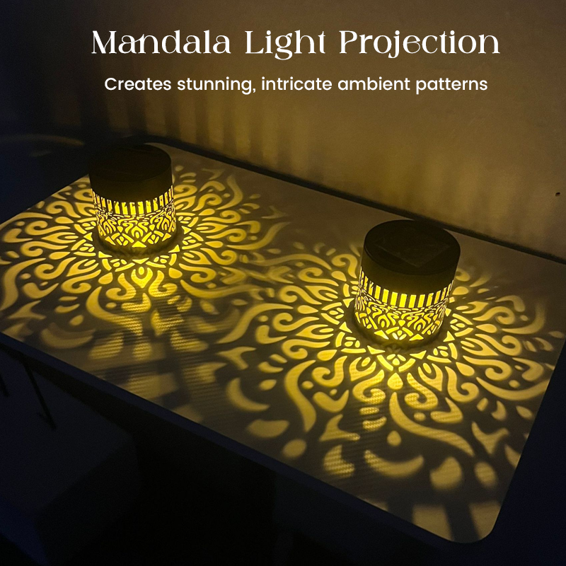 🌞 50% OFF NOW! 🌀 Solar Mandala Light – Stunning Pattern Projection, 2-in-1 Floor &amp; Wall Design &amp; IP65 Waterproof Auto On/Off 🌿