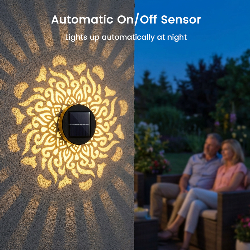 🌞 50% OFF NOW! 🌀 Solar Mandala Light – Stunning Pattern Projection, 2-in-1 Floor &amp; Wall Design &amp; IP65 Waterproof Auto On/Off 🌿