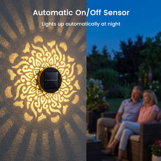 🌞 50% OFF NOW! 🌀 Solar Mandala Light – Stunning Pattern Projection, 2-in-1 Floor &amp; Wall Design &amp; IP65 Waterproof Auto On/Off 🌿