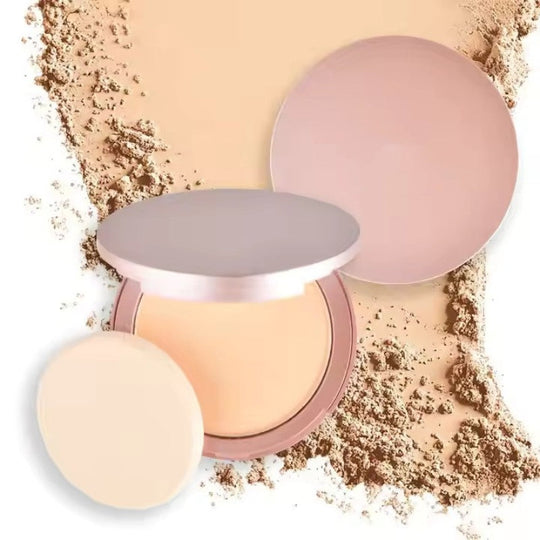 📢 50% OFF! ⏰ Travel-Friendly Oil-Control Compact Powder – SPF 50+, Built-in Mirror &amp; 12 Shades for Flawless Matte Finish! ✨🧴