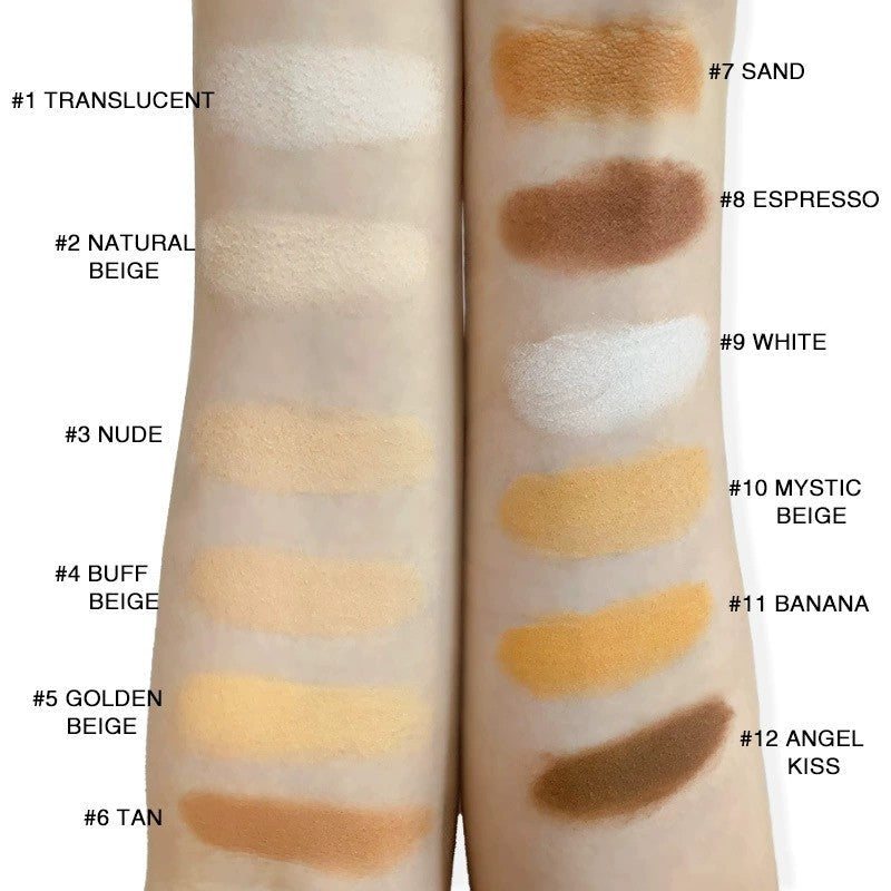📢 50% OFF! ⏰ Travel-Friendly Oil-Control Compact Powder – SPF 50+, Built-in Mirror &amp; 12 Shades for Flawless Matte Finish! ✨🧴