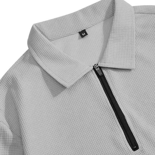 Herren Waffelstrick-Set: Sweatshirt &amp; Hose mit geradem Bein