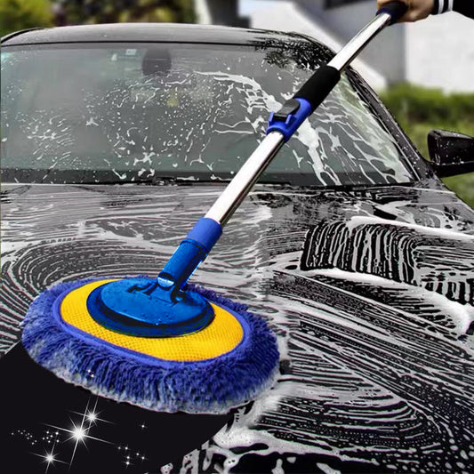 🧼Durable Aluminum Long Handle Telescopic Car Wash Mop🚗✨
