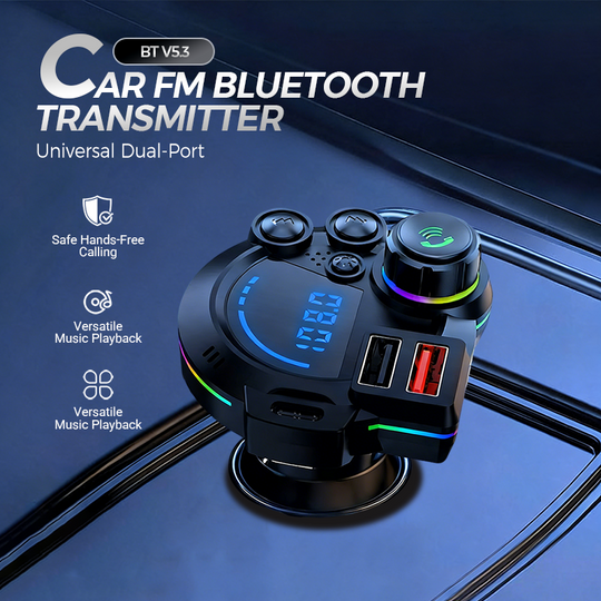 📻 50% OFF NOW! 🚗 Universal Dual-Port Car FM Bluetooth Transmitter – Wireless Music, Hands-Free Calling &amp; Dual USB Charger 🔌