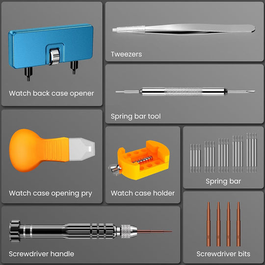 💎 50% OFF! 💎 Professional Watch Repair Tool Kit – All-in-One, Precision Stainless Steel Tools for Battery &amp; Band Fixes