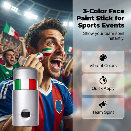 ⚽ Football Match Day Flag Face Paint Stick for All National Teams 🎉