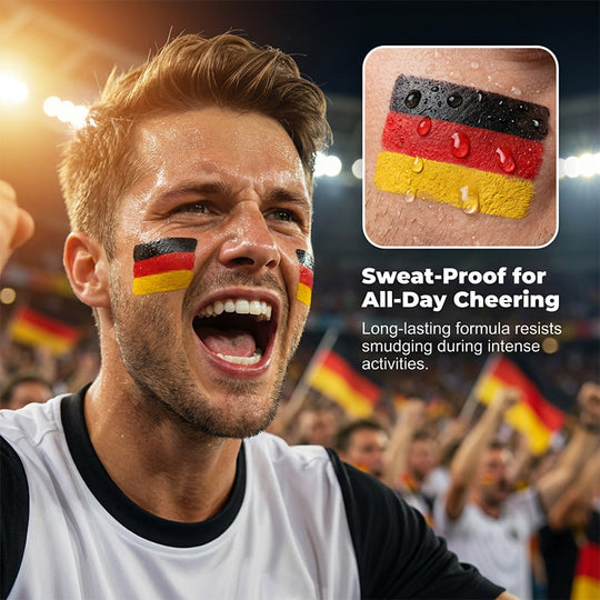 ⚽ Football Match Day Flag Face Paint Stick for All National Teams 🎉