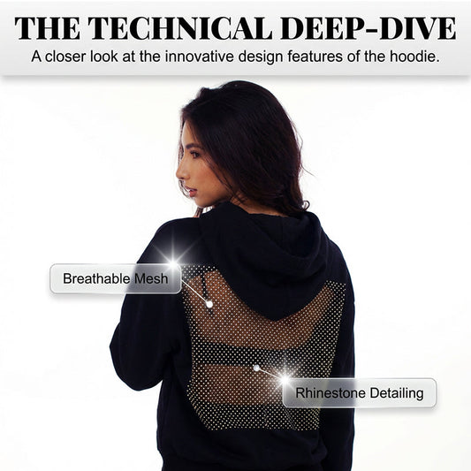 ✨ Women's Oversized Hoodie | Trendy Mesh Back Streetwear （Pure cotton🔥）