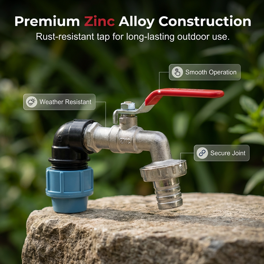 Adapter-Set für IBC-Tanks – Erhöhung, Zapfhahn aus Zinklegierung (3/4“), PE-Schlauch &amp; Winkelstücke – ideal für Garten &amp; Haushalt💧🏡