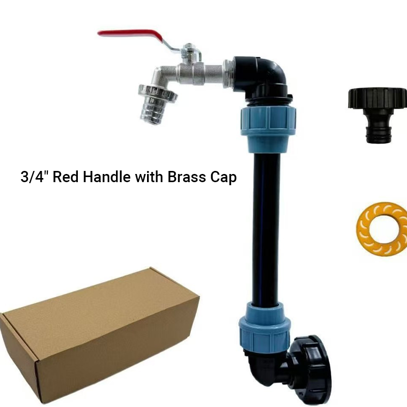 Adapter-Set für IBC-Tanks – Erhöhung, Zapfhahn aus Zinklegierung (3/4“), PE-Schlauch &amp; Winkelstücke – ideal für Garten &amp; Haushalt💧🏡