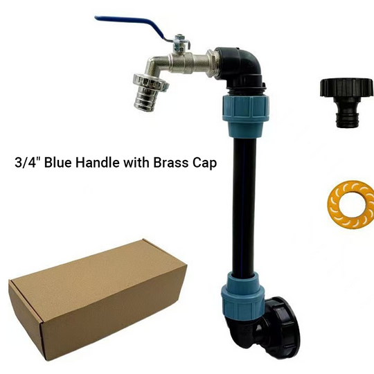 Adapter-Set für IBC-Tanks – Erhöhung, Zapfhahn aus Zinklegierung (3/4“), PE-Schlauch &amp; Winkelstücke – ideal für Garten &amp; Haushalt💧🏡