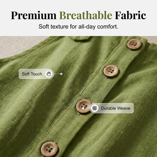 👖JETZT 49 % RABATT! 🌿 Lässige Damen-Latzhose mit Knopfleiste – Verstellbare Träger, atmungsaktives Material &amp; bequeme Passform ✨