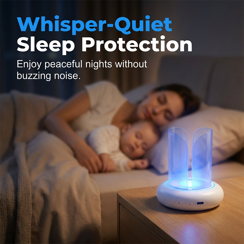 🌙 No Noise, No Chemicals – 360° UV Mosquito &amp; Fly Trap Lamp 🦟✨
