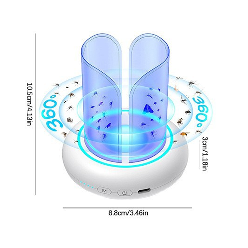 🌙 No Noise, No Chemicals – 360° UV Mosquito &amp; Fly Trap Lamp 🦟✨
