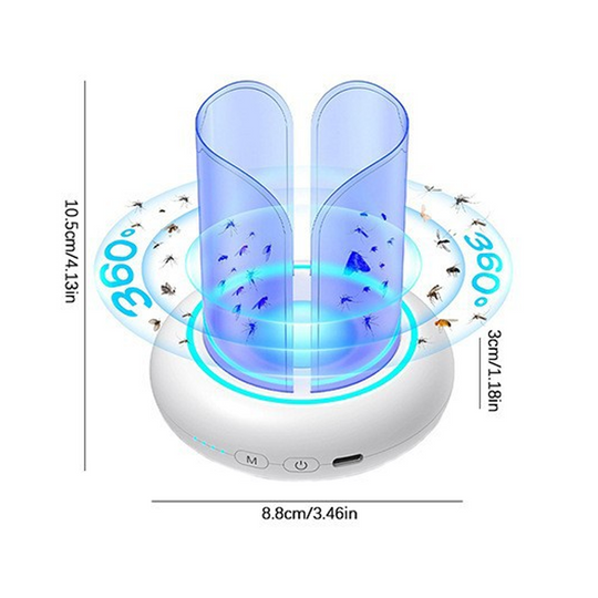 🌙 No Noise, No Chemicals – 360° UV Mosquito &amp; Fly Trap Lamp 🦟✨