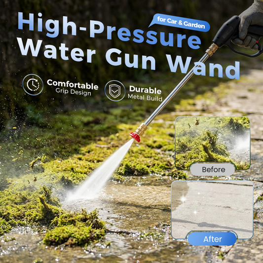 🚿 High-pressure water gun – 3 interchangeable nozzles, durable aluminium alloy & powerful ✨