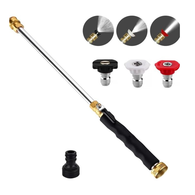 🚿 High-pressure water gun – 3 interchangeable nozzles, durable aluminium alloy &amp; powerful ✨