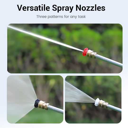 🚿 High-pressure water gun – 3 interchangeable nozzles, durable aluminium alloy &amp; powerful ✨