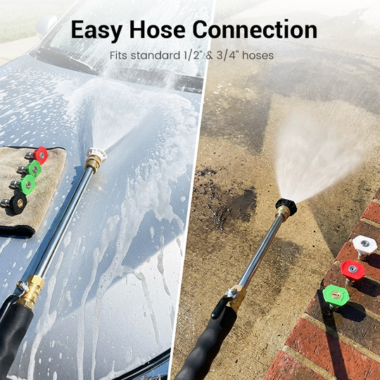 🚿 High-pressure water gun – 3 interchangeable nozzles, durable aluminium alloy &amp; powerful ✨