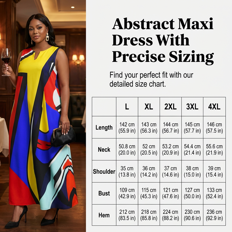 Artistic Print Loose Fit Summer Maxi Dress