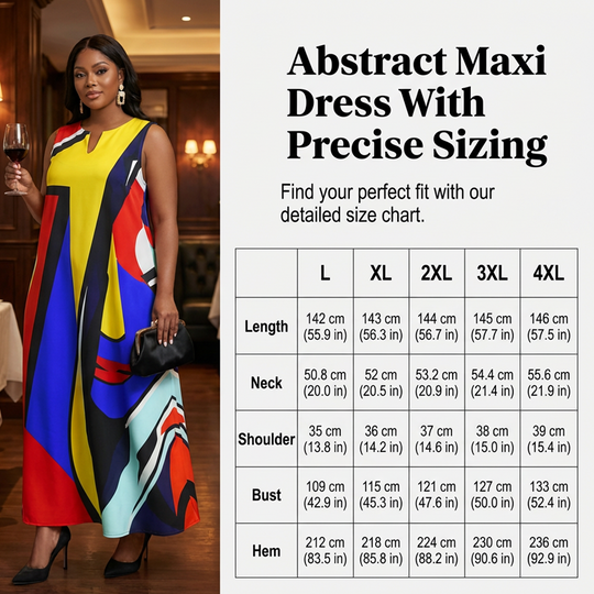 Artistic Print Loose Fit Summer Maxi Dress