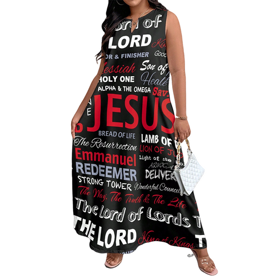 Artistic Print Loose Fit Summer Maxi Dress