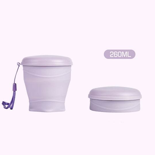 Collapsible Silicone Travel Cup with Lid