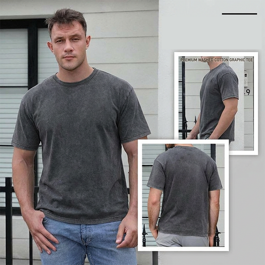 Loose Vintage Solid Color Short Sleeve Top