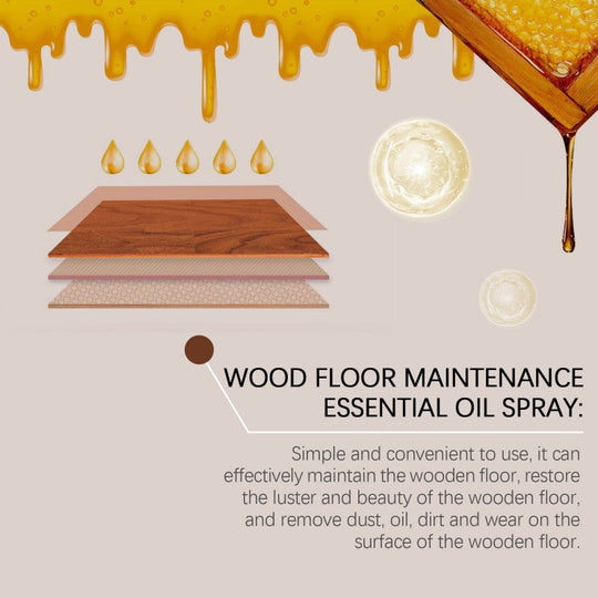 🏆 Buy 2 Get 1 Free🎁Natural Beeswax Wood Floor Maintenance Renewal Spray