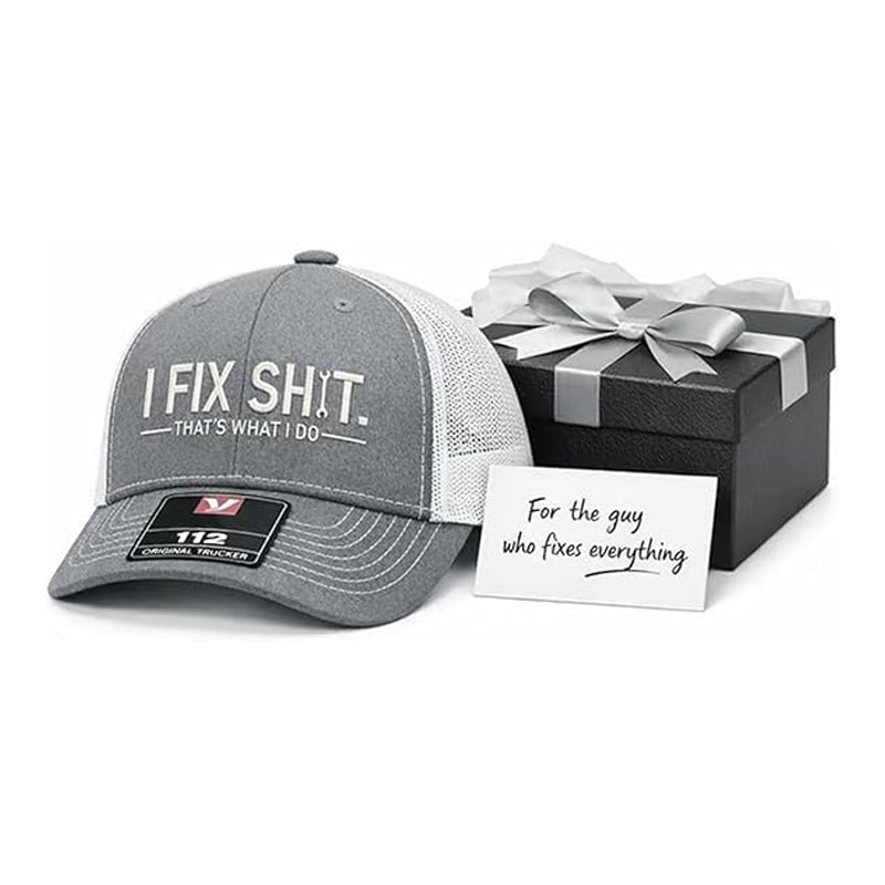 🧢 LIMITED-TIME 50% OFF! ✨ "I Fix Shit" Embroidered Trucker Hat – Breathable Mesh, Sun Protection, Bold &amp; Humorous Gift 🛠️