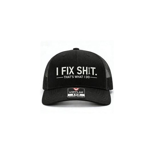 🧢 LIMITED-TIME 50% OFF! ✨ "I Fix Shit" Embroidered Trucker Hat – Breathable Mesh, Sun Protection, Bold &amp; Humorous Gift 🛠️
