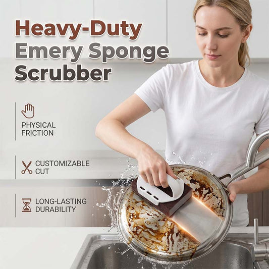 Emery Sponge Scrubber for Heavy-Duty Cleaning