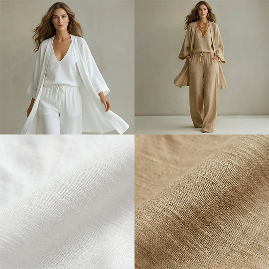 Elegant Wide-Leg Pants &amp; Cardigan Set