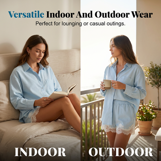 Women’s Trend Matching Shirt &amp; Shorts 2-Piece Set ✨ Buy More Save More Premium Skin-Friendly Fabric