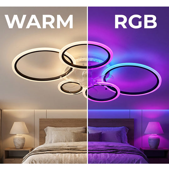 RGB-Deckenventilator mit Beleuchtung und Fernbedienung