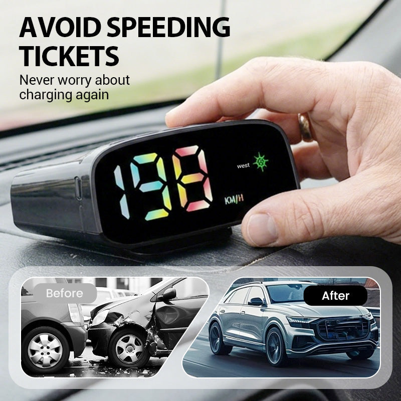 Solarbetriebener Auto-HUD-Tachometer