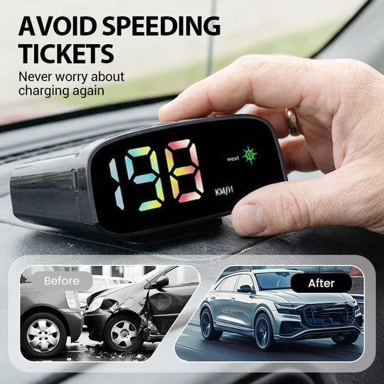 Solarbetriebener Auto-HUD-Tachometer