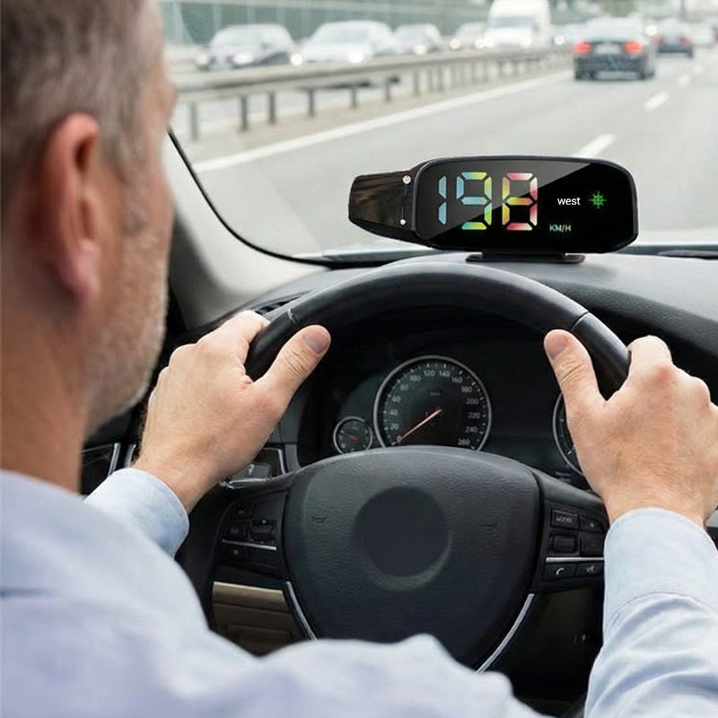 Solarbetriebener Auto-HUD-Tachometer
