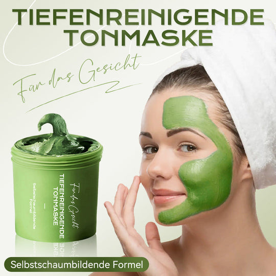 Tiefenreinigende Tonmaske für das Gesicht